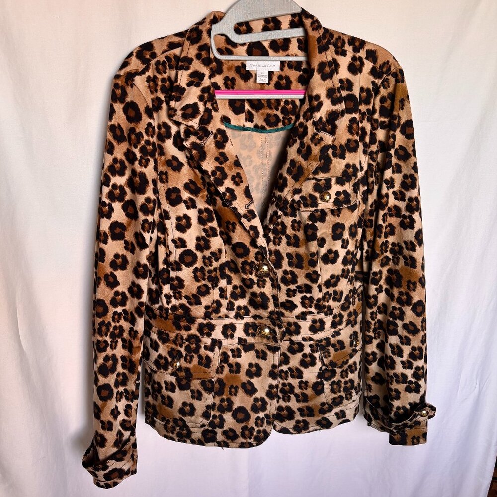 Charter Club Leopard Blazer - Office or Party Attire